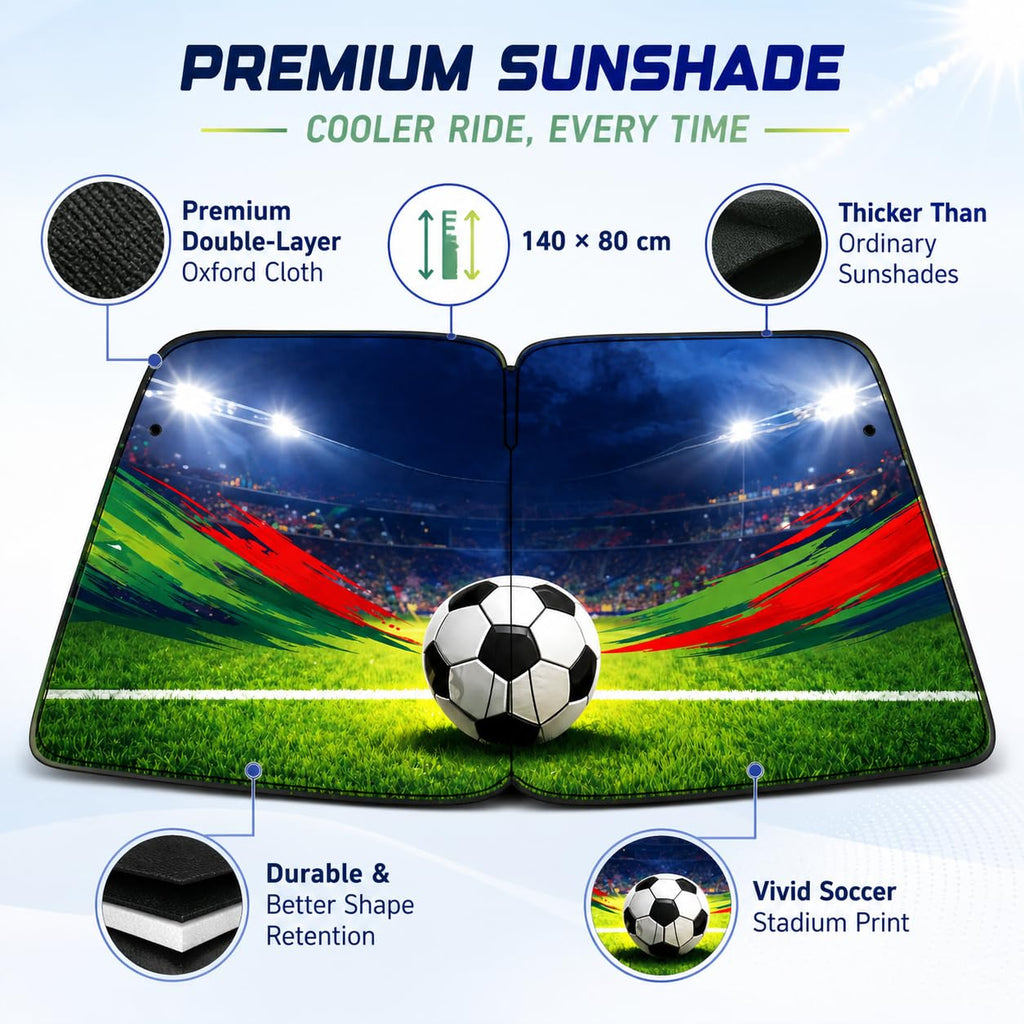 Foldable Front Window Oxford Cloth Car Sun Shade 140 x 80cm I6324