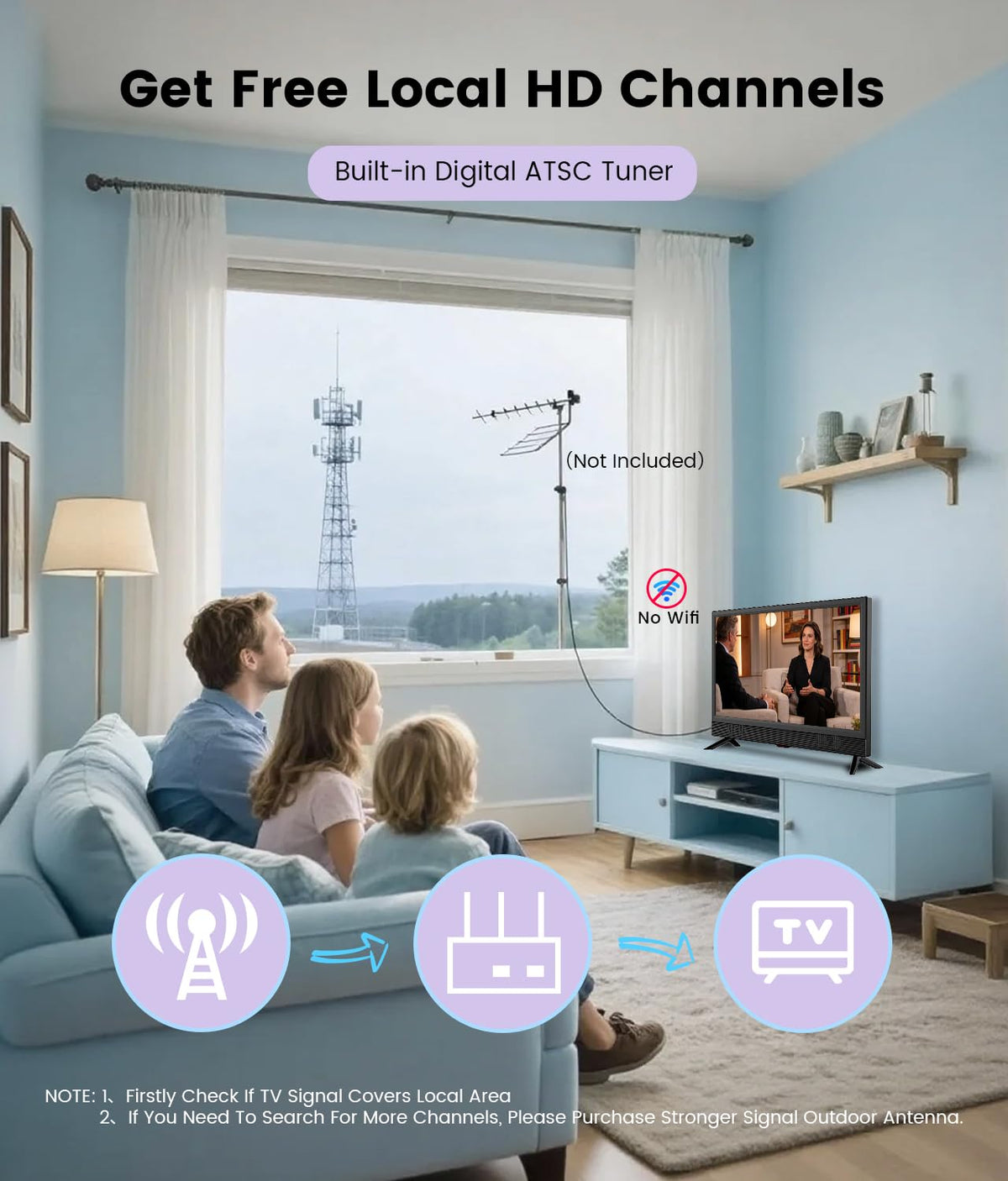 22 Inch 1080p LED Flat Screen HDTV E389