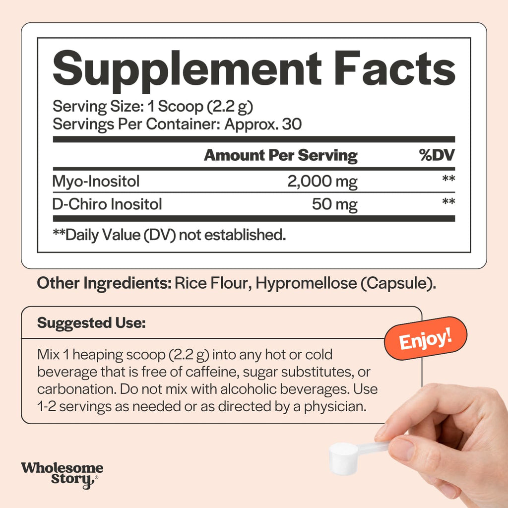 Myo-Inositol & D-Chiro Inositol Supplement Powder 40:1 Ratio 30 Servings D560