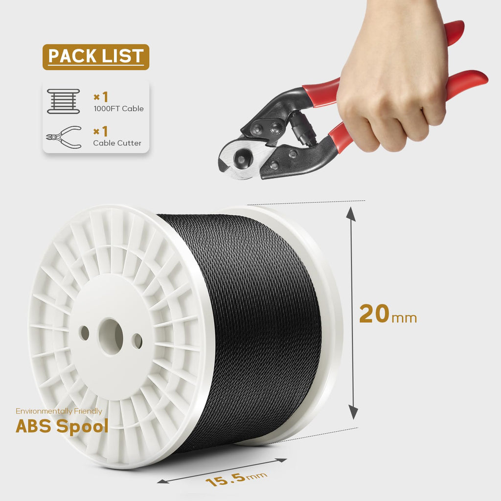 Black Stainless Steel Cable H860048
