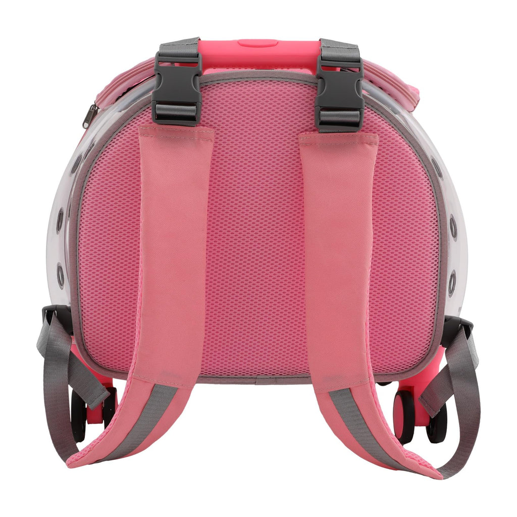 Pink Pet Trolley Case with Shock-Absorbing Wheels K86436