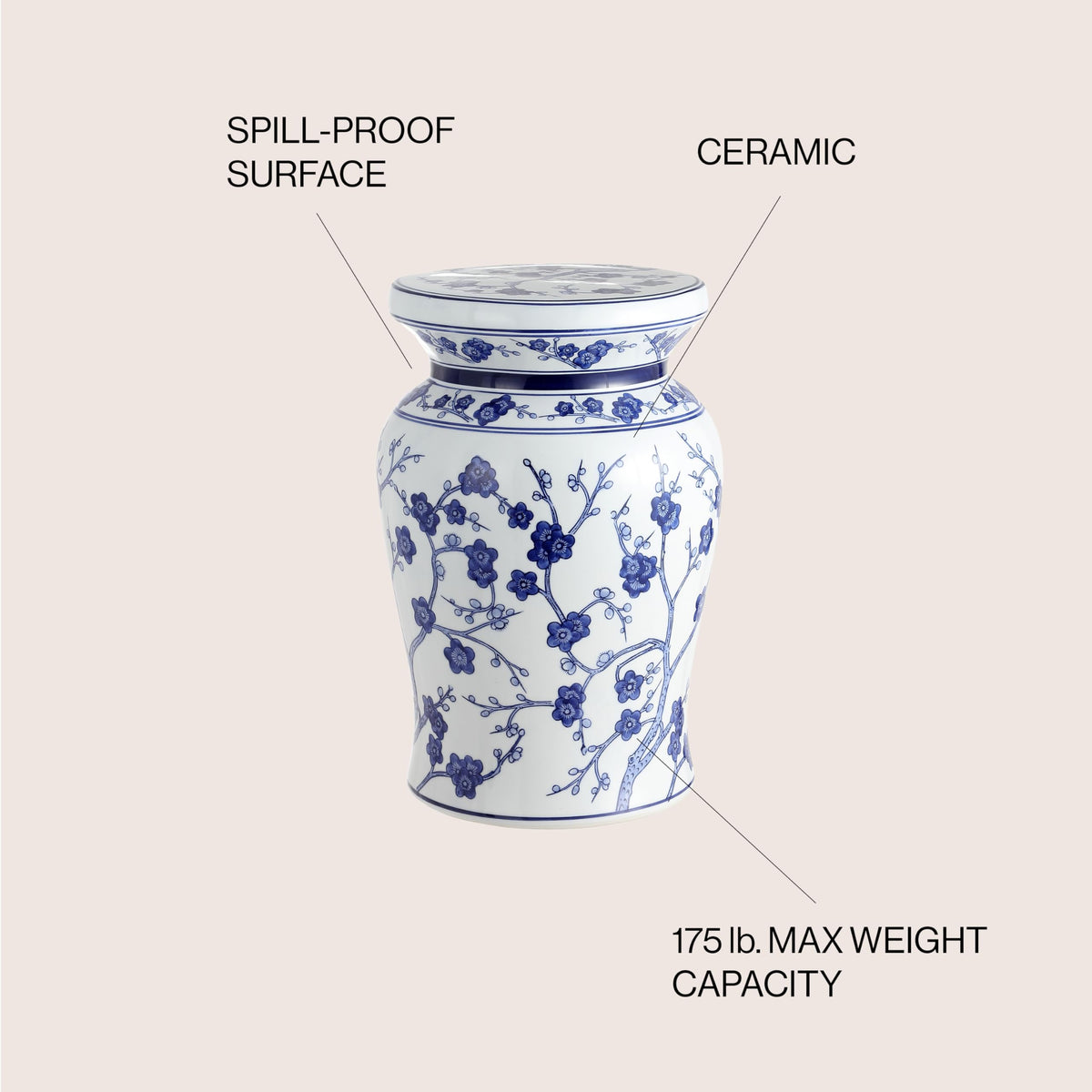 Ceramic Garden Stool Side Table Y106557