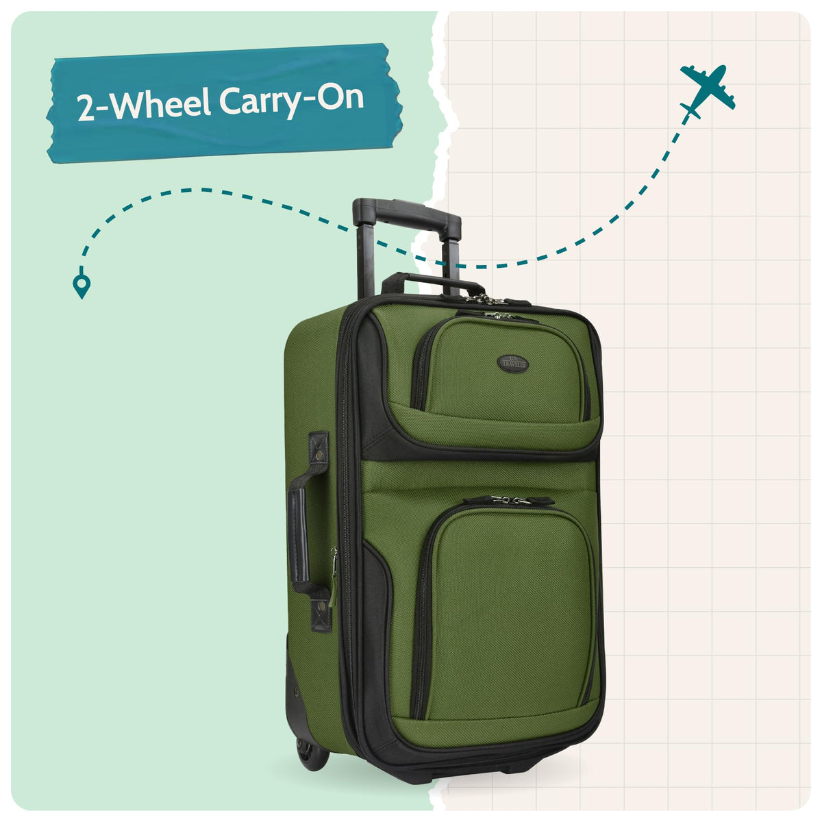 Lightweight Softside Rolling Carry-on Suitcase M2885