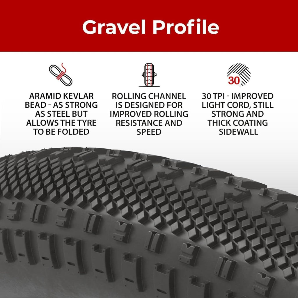 700x38c Gravel Bike Tires & Tube Foldable R5544