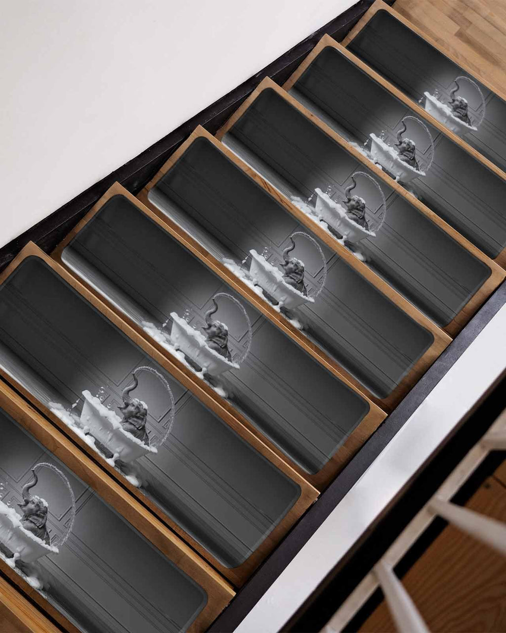 Grey Non Slip Stair Treads 15PCS Y606