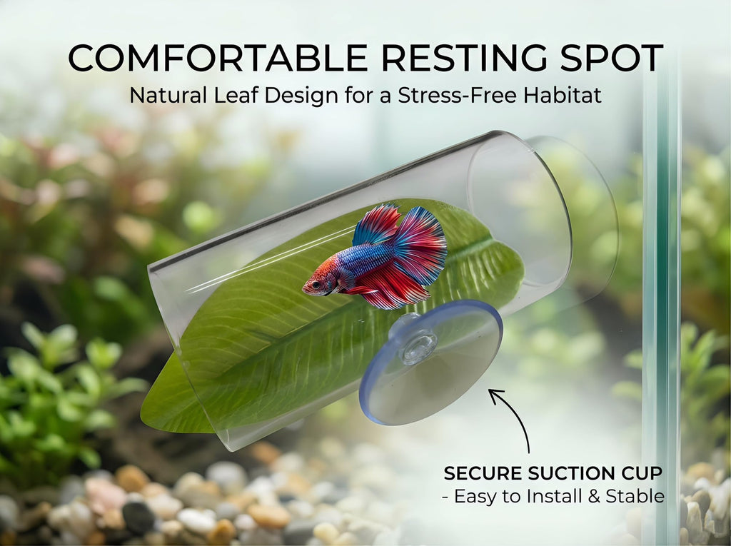 Betta Fish Hammock Tunnel Leaf Pad Resting Bed S702903