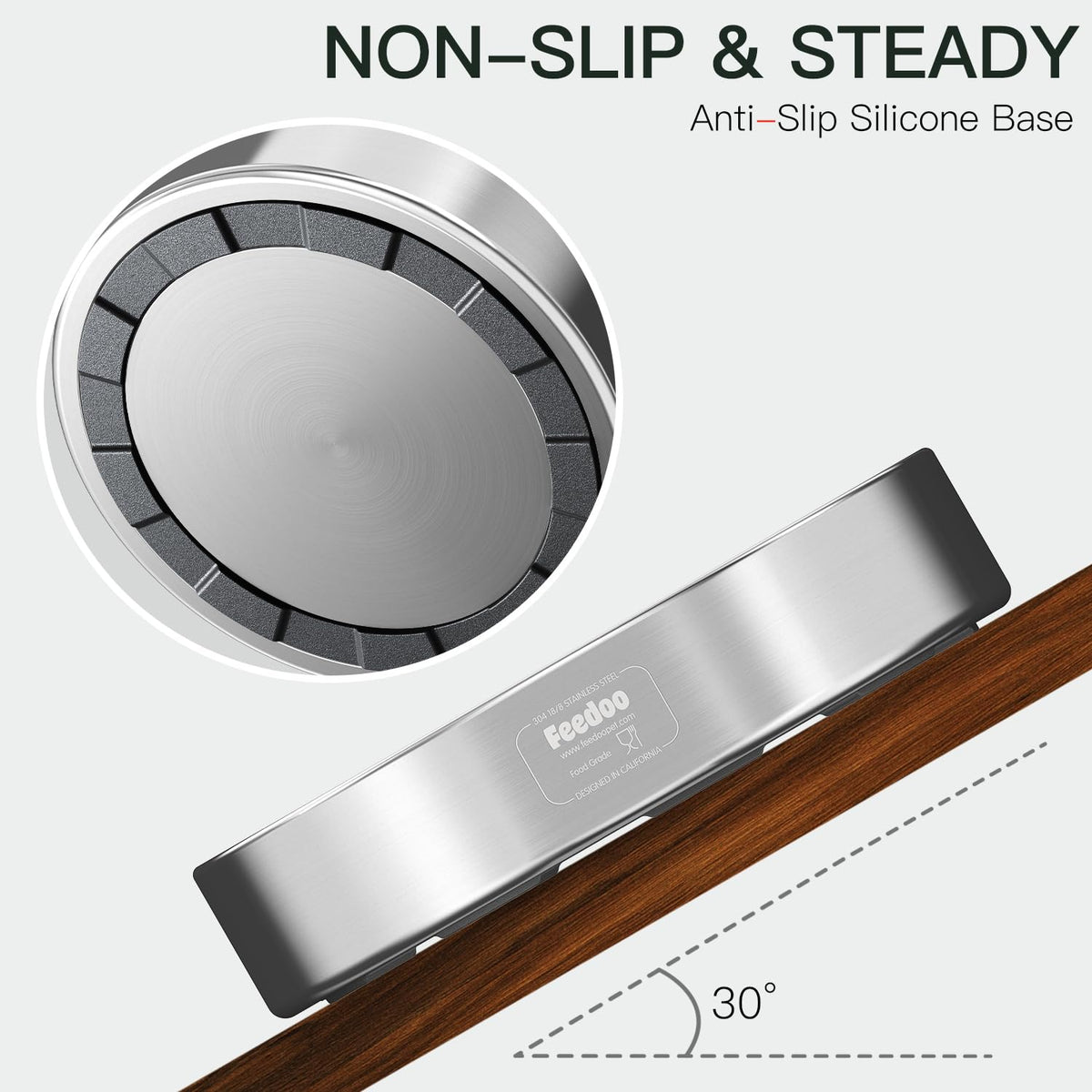 Slow Feeder Dog Bowl 304 Stainless Steel Non-Slip N489