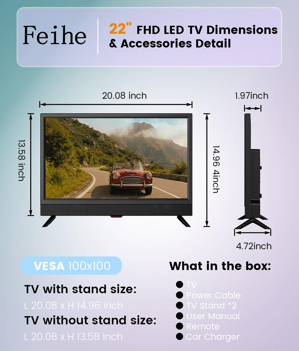 22 Inch 1080p LED Flat Screen HDTV E389