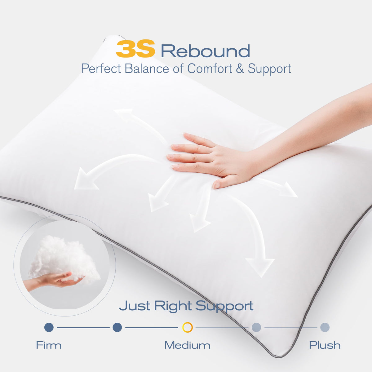 King Size Down Alternative Bed Pillows Set of 4 R1277