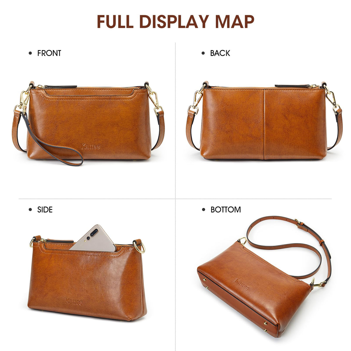 Genuine Leather Crossbody Bag R84601