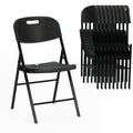 Black Plastic Folding Chair Set of 10 X99708