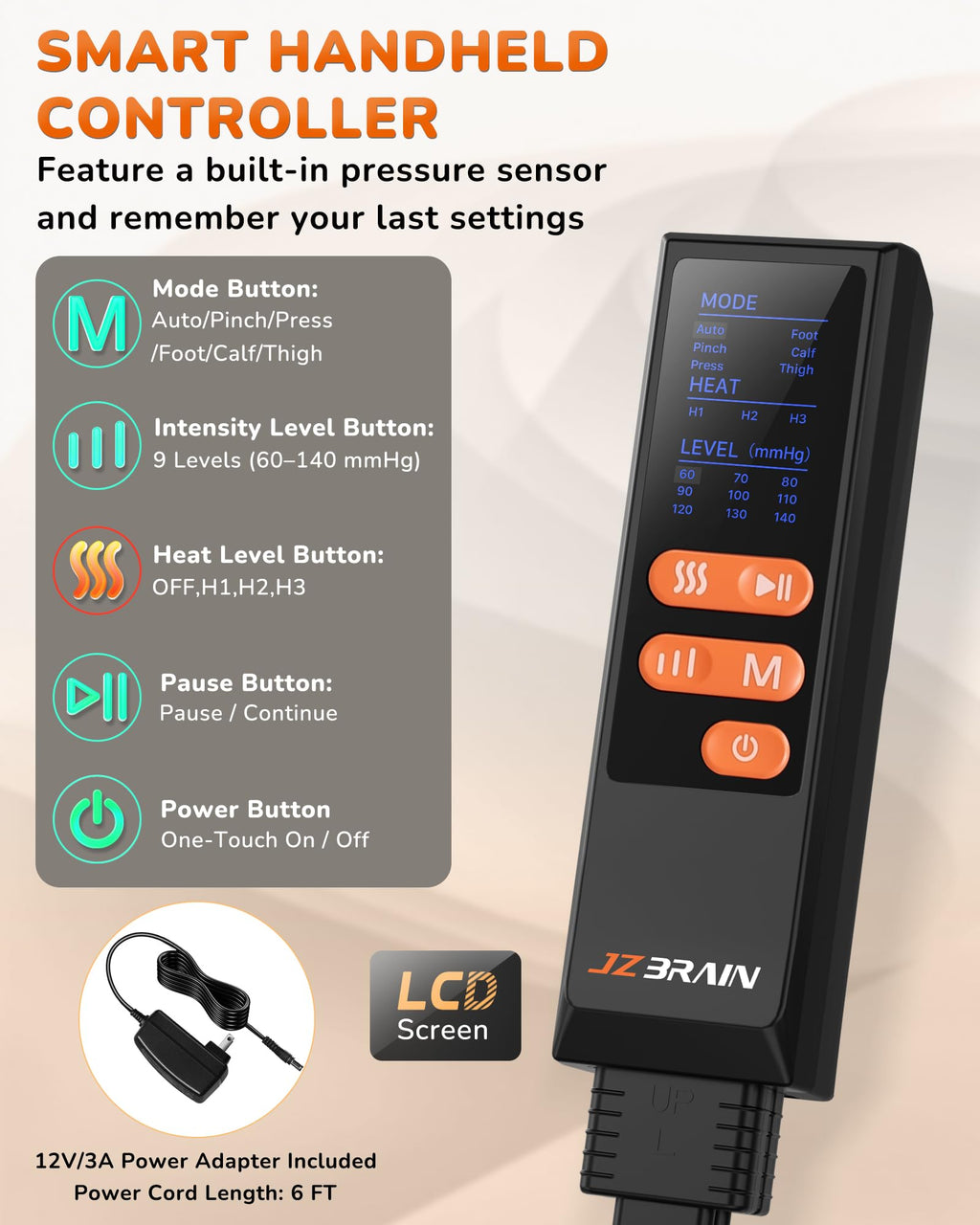 Leg Compression Massager with Heat Y63616