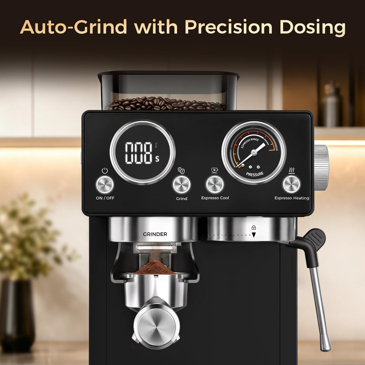 20Bar Espresso Machine with Conical Burr Grinder A154