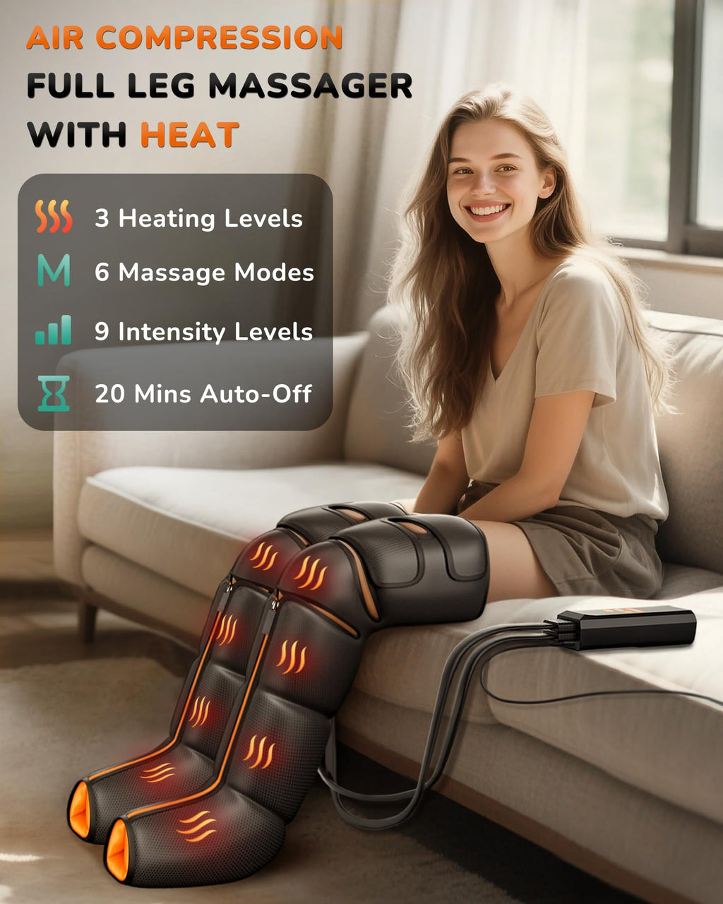 Leg Compression Massager with Heat Y63616