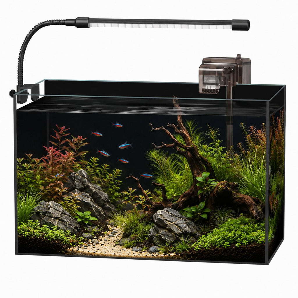 5 Gallon Rimless Glass Aquarium Starter Kit H944