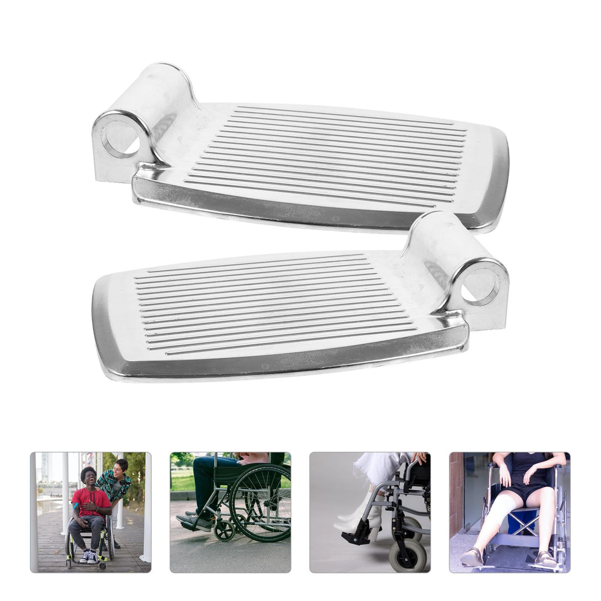 Heavy-Duty Aluminum Alloy Wheelchair Footrest Pair P546