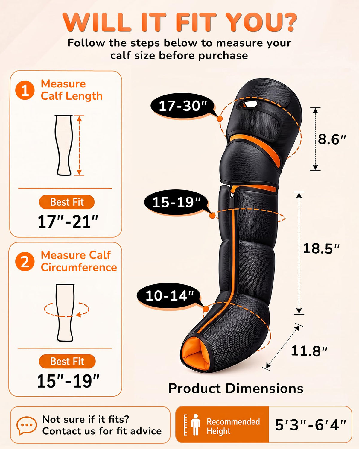 Leg Compression Massager with Heat Y63616