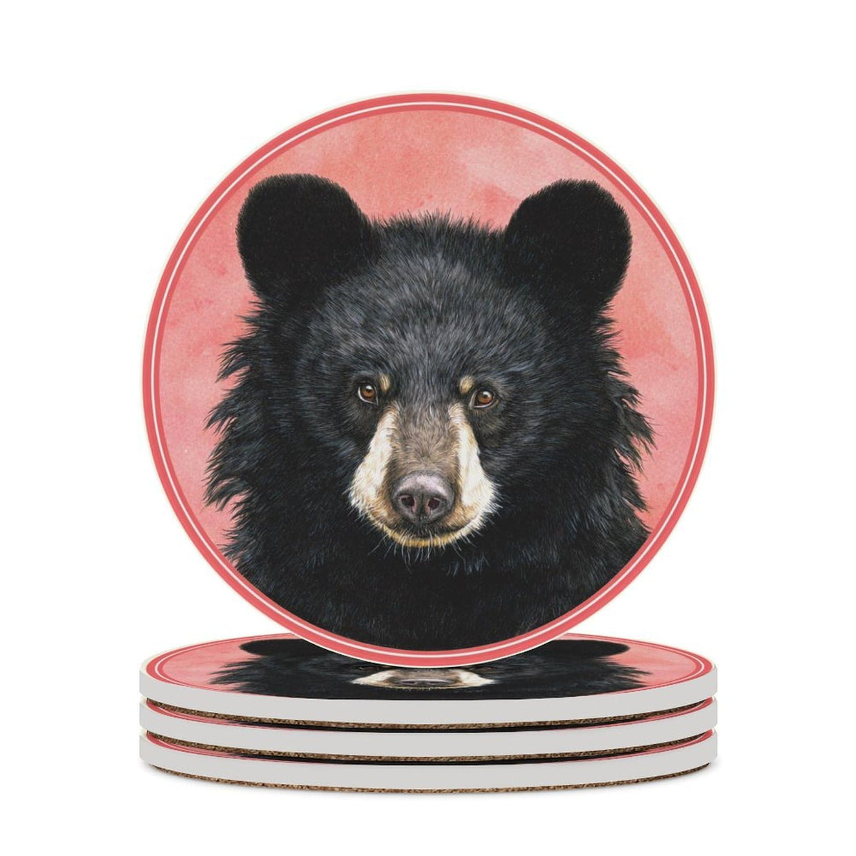 Black Bear Coasters Set of 4 I310