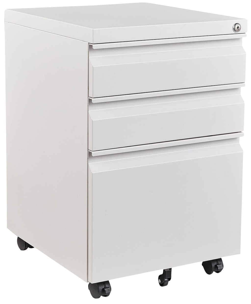 White 3 Drawer Metal File Cabinet with Lock V961708