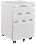 White 3 Drawer Metal File Cabinet with Lock V961708