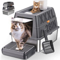 XXXL Stainless Steel Litter Box with Lid Y4150
