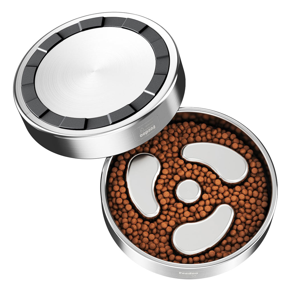 Slow Feeder Dog Bowl 304 Stainless Steel Non-Slip N489