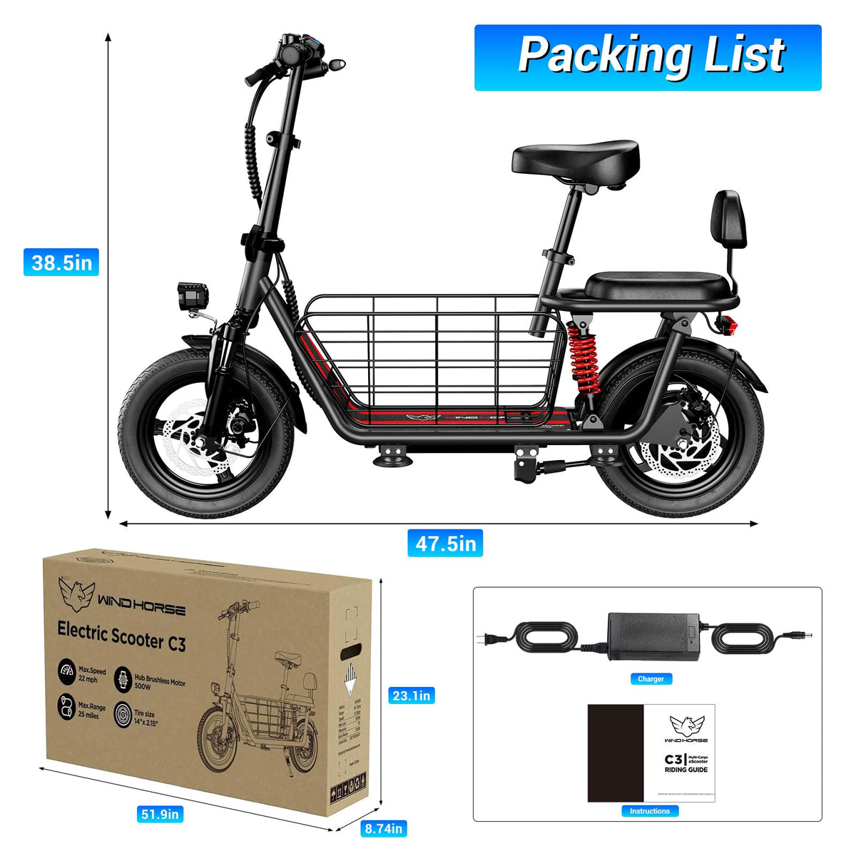 Electric Scooter with Seat O287