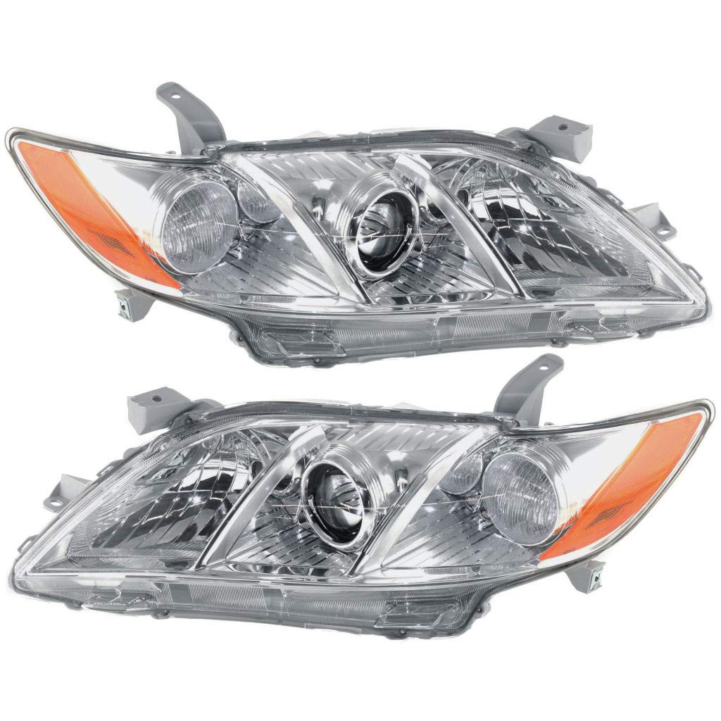 Toyota Camry Headlight Assembly Pair Driver and Passenger Side L7372