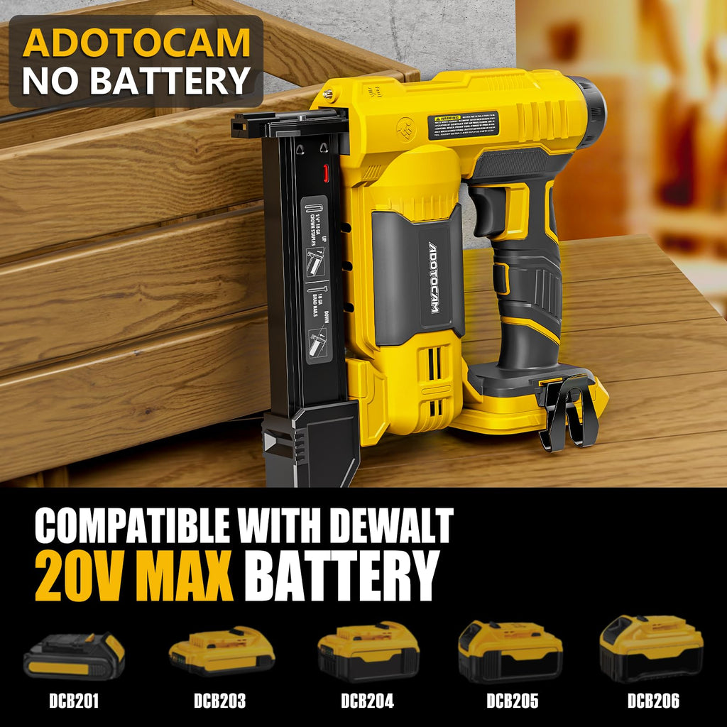 Cordless Brad Nailer 2 in 1 Nail Gun with 1000 Nails and 500 Staples U6464