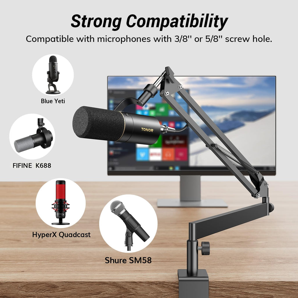 USB Condenser Microphone with Boom Arm X2109