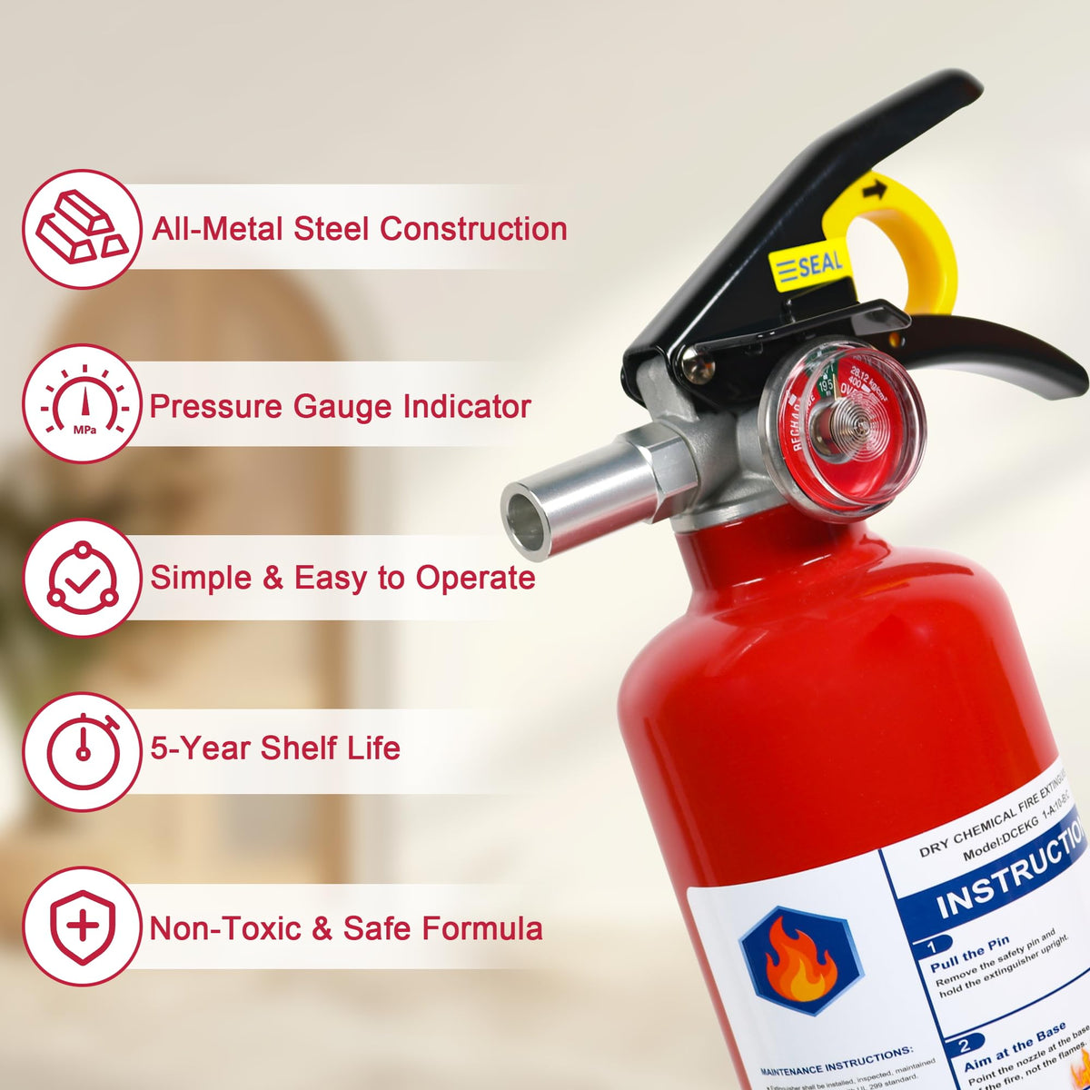 2.5lb Multi-Class Dry Powder Fire Extinguisher Z744