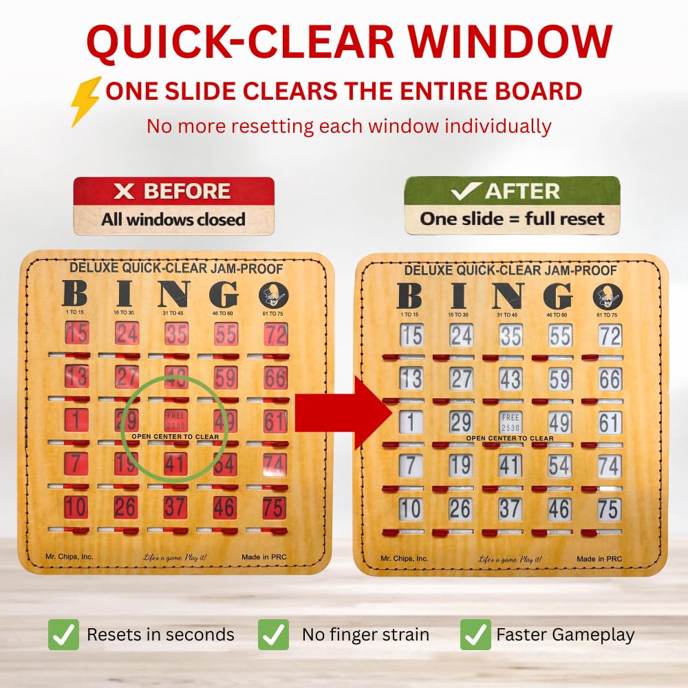 Bingo Cards with Sliding Windows 100 Pack H181