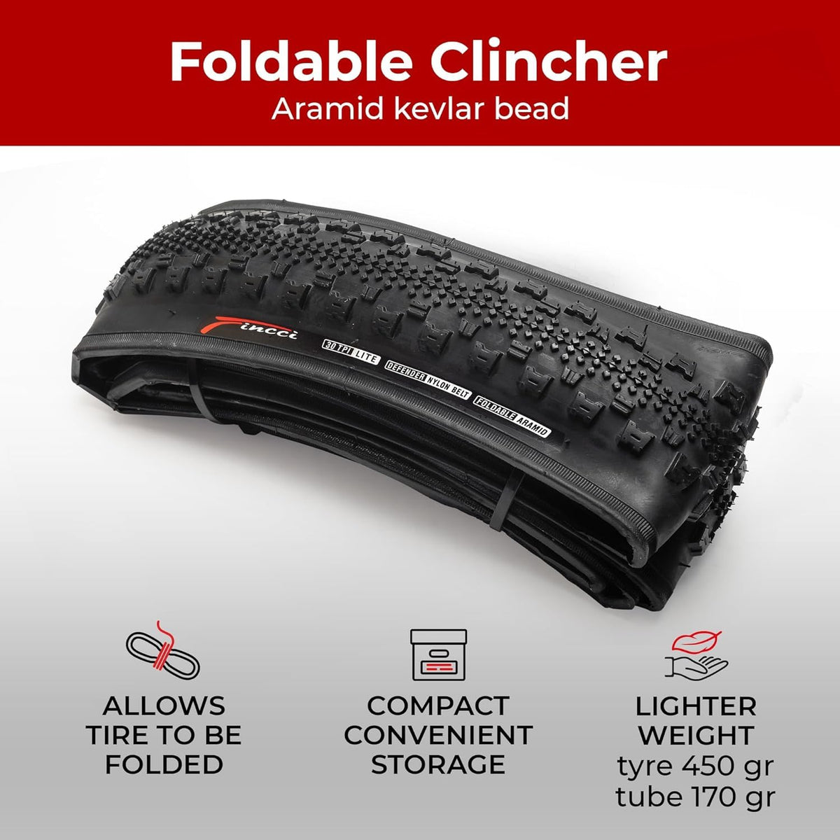 700x38c Gravel Bike Tires & Tube Foldable R5544