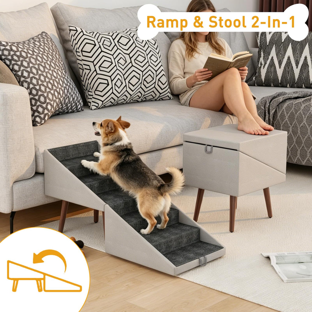 2-in-1 Foldable Dog Stairs and Ramp C95266