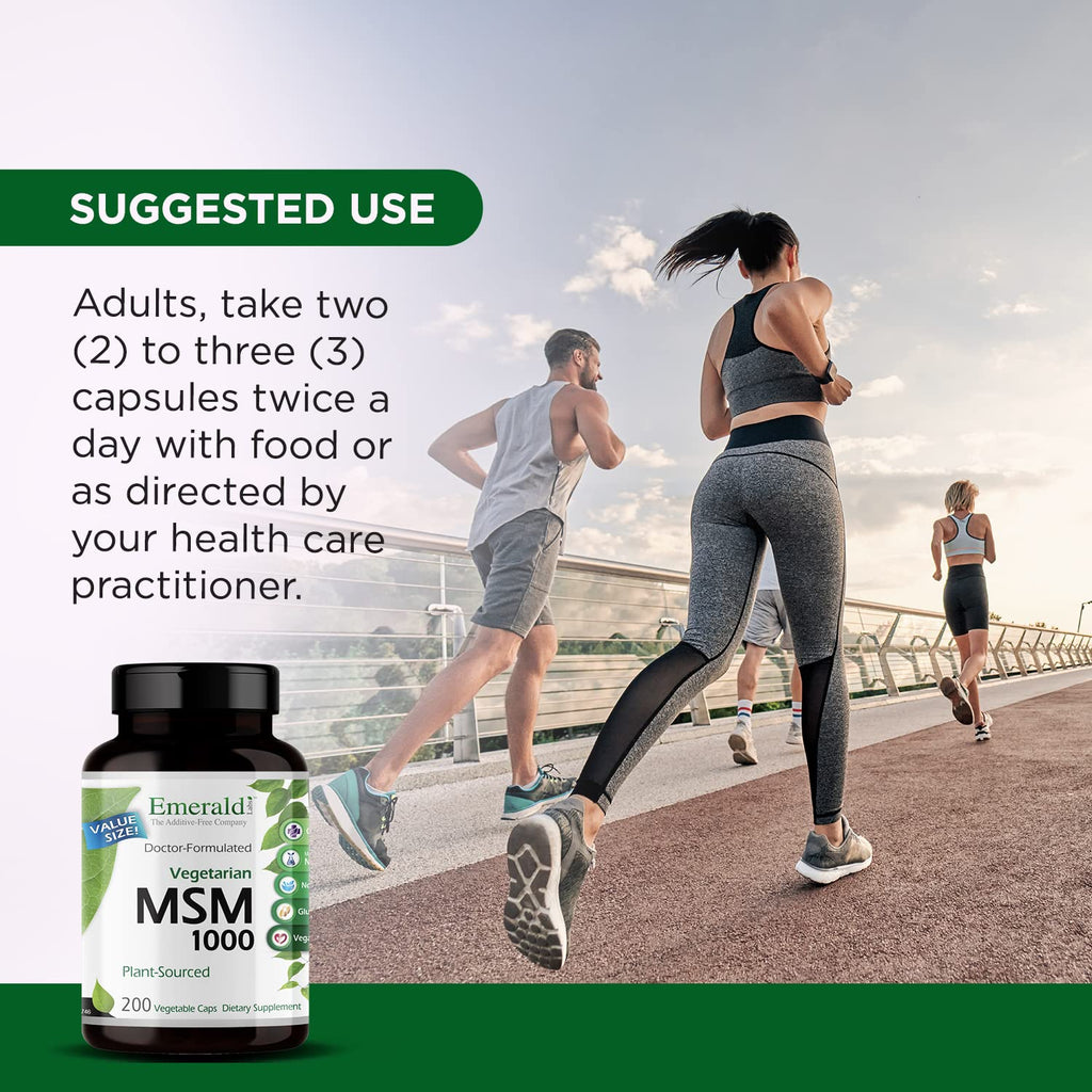 MSM 1000mg 200 Vegetable Capsules Q540