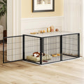 48 Inch Black Metal Dog Crate with Removable Top Cover L3774
