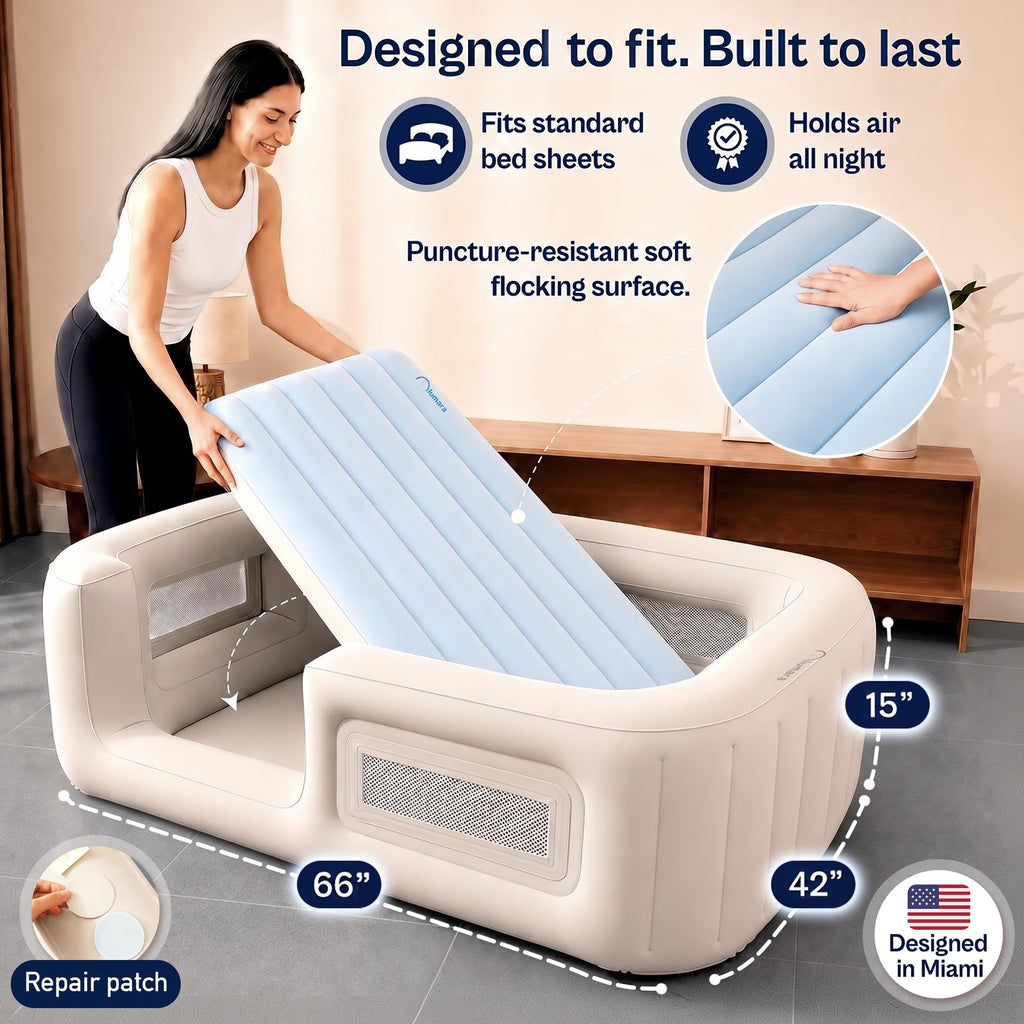 Inflatable Toddler Travel Bed with Electric Pump D3222