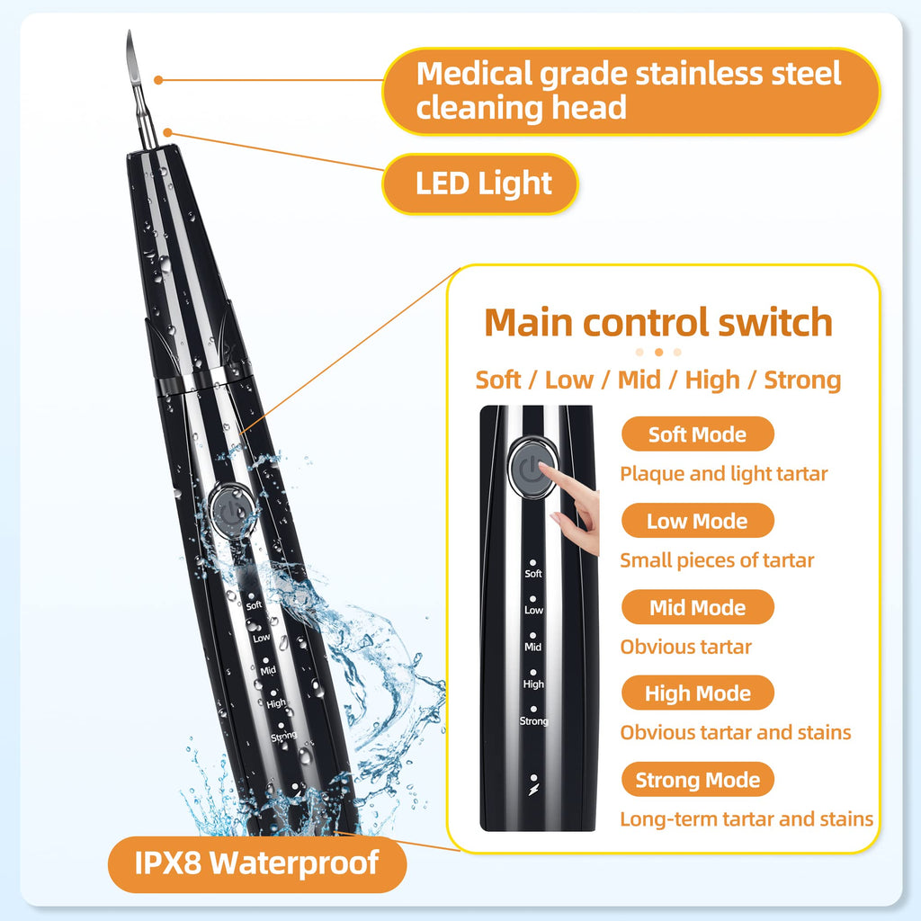Ultrasonic Pet Tooth Cleaner Kit with LED Light D5972