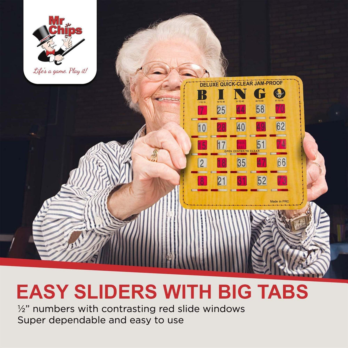 Bingo Cards with Sliding Windows 100 Pack H181