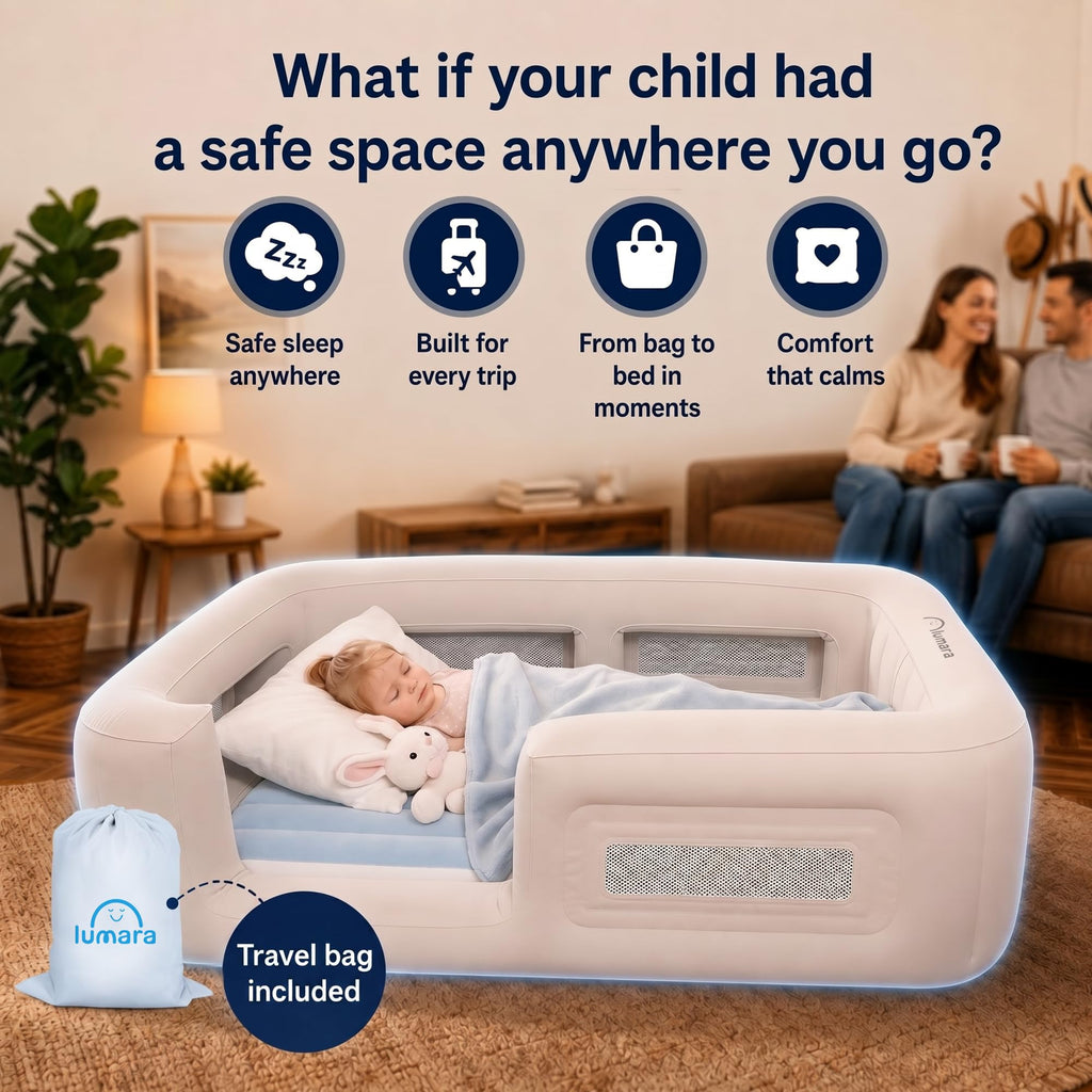Inflatable Toddler Travel Bed with Electric Pump D3222
