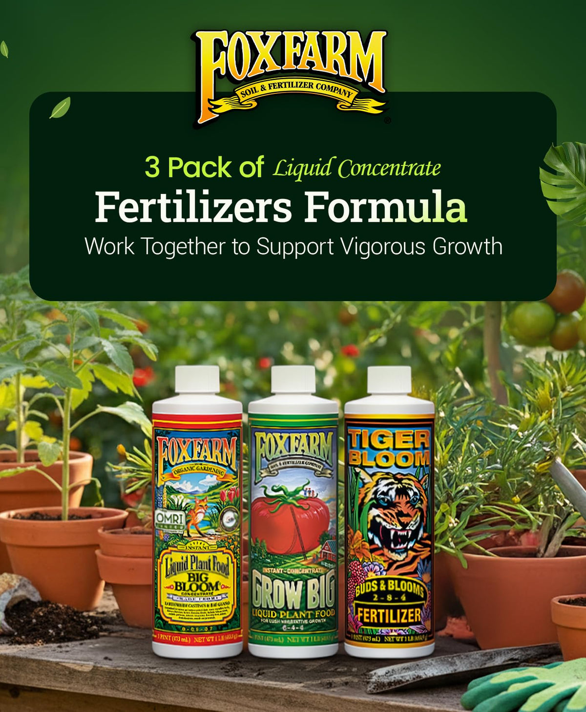 Liquid Fertilizer Trio Pack 3 Pint Bottles J322