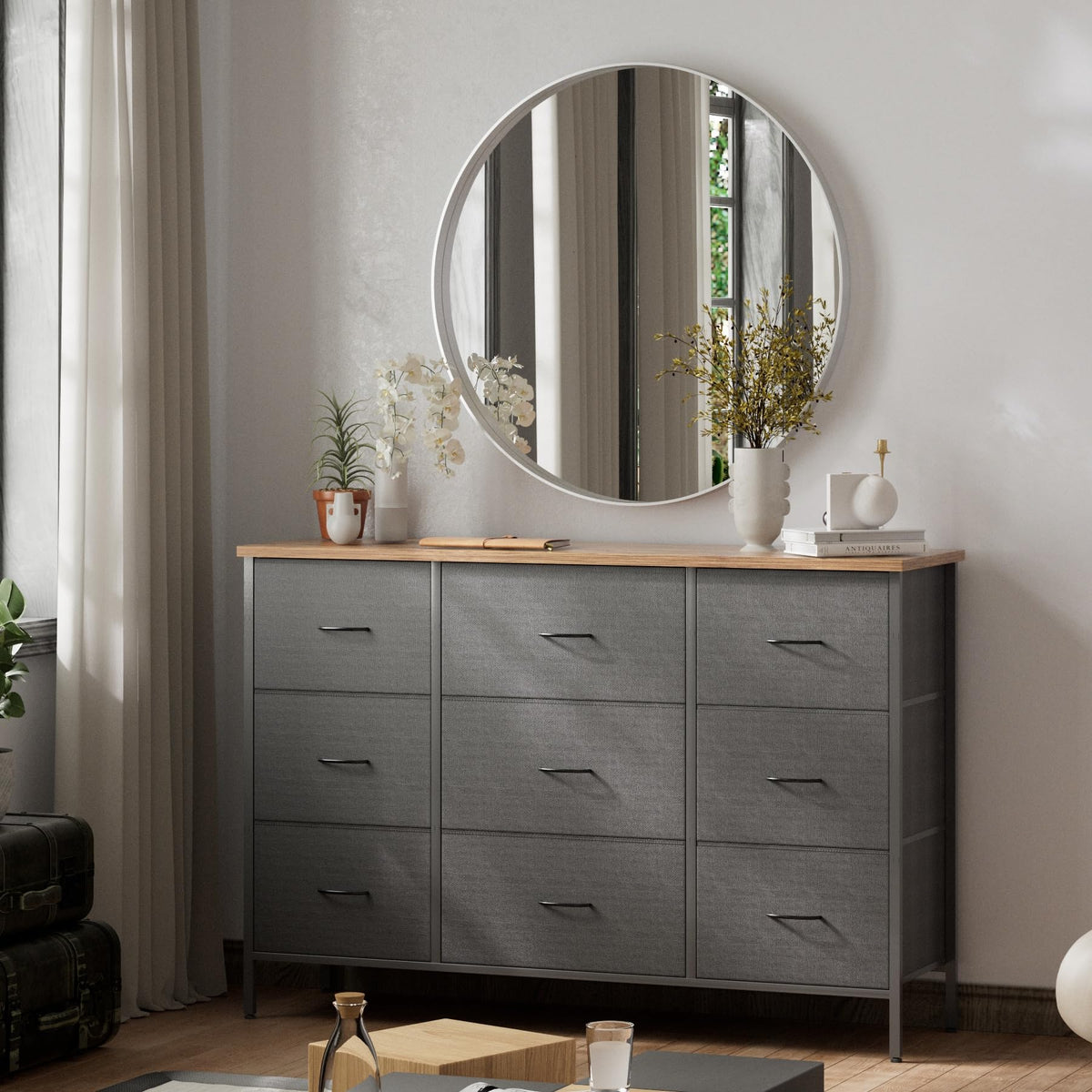 Black 9 Drawer Dresser C797