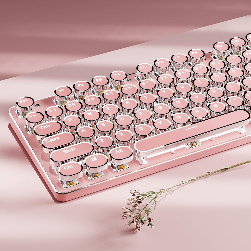 Pink Wireless Mechanical Keyboard T200