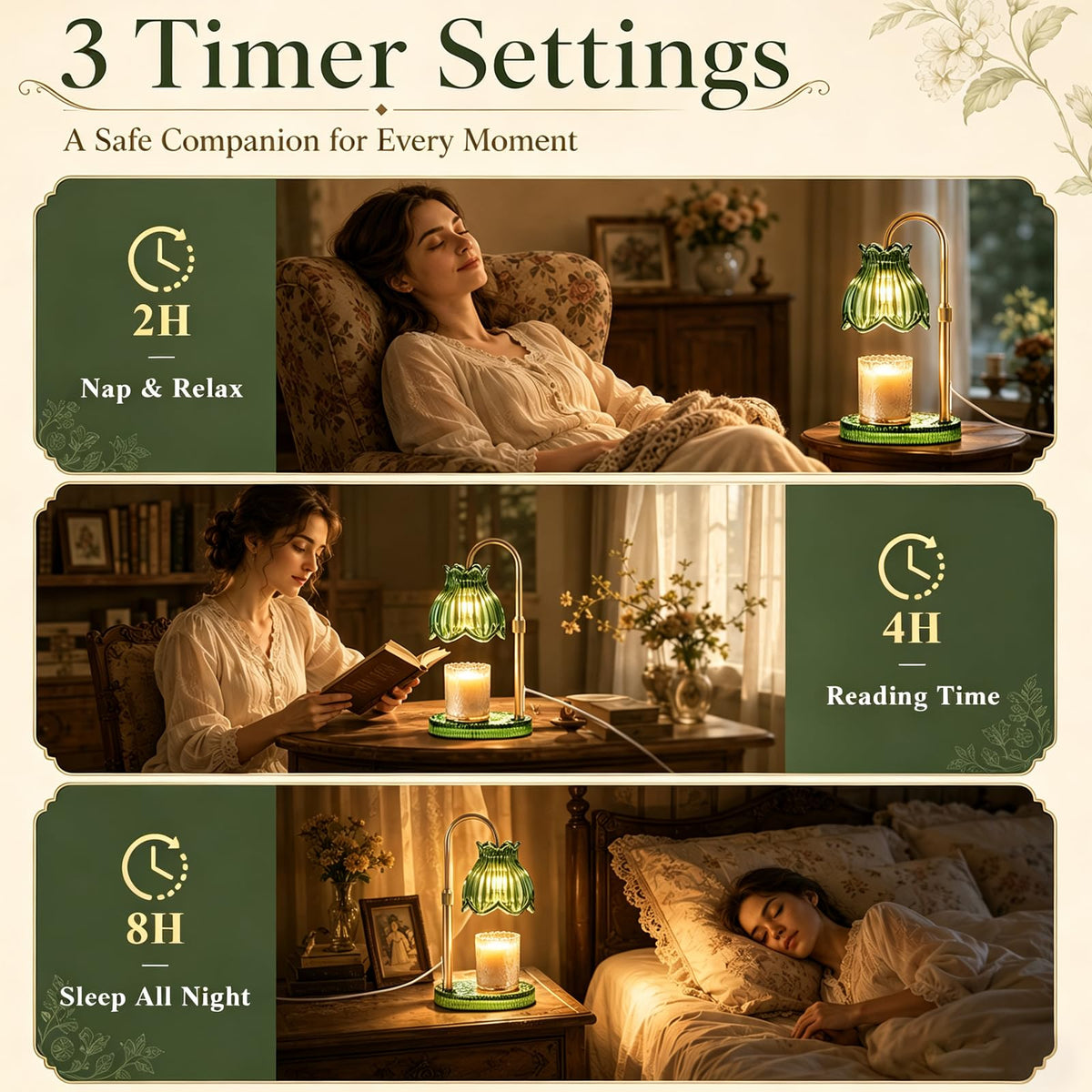 Candle Warmer Lamp with Timer Dimmer O1960