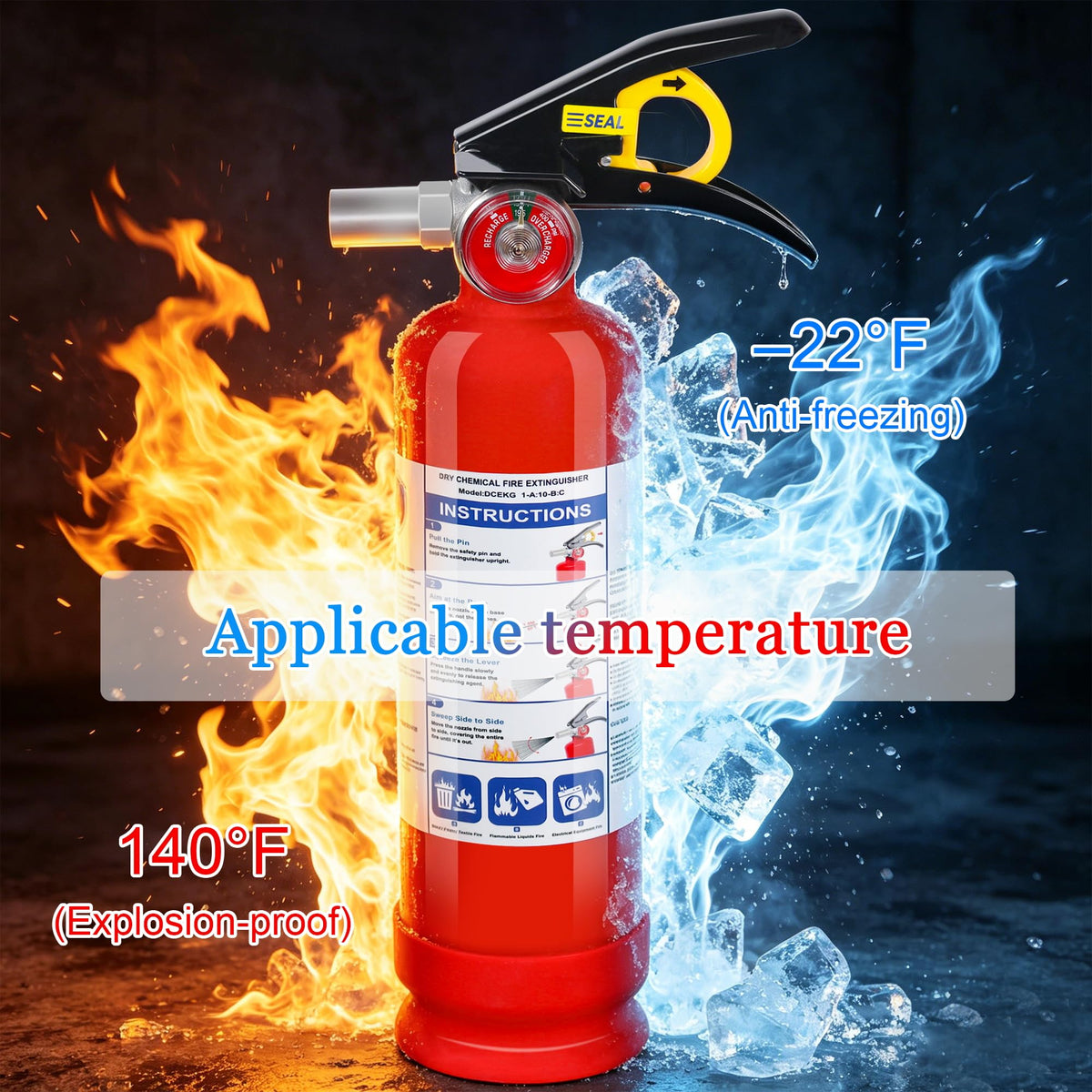 2.5lb Multi-Class Dry Powder Fire Extinguisher Z744