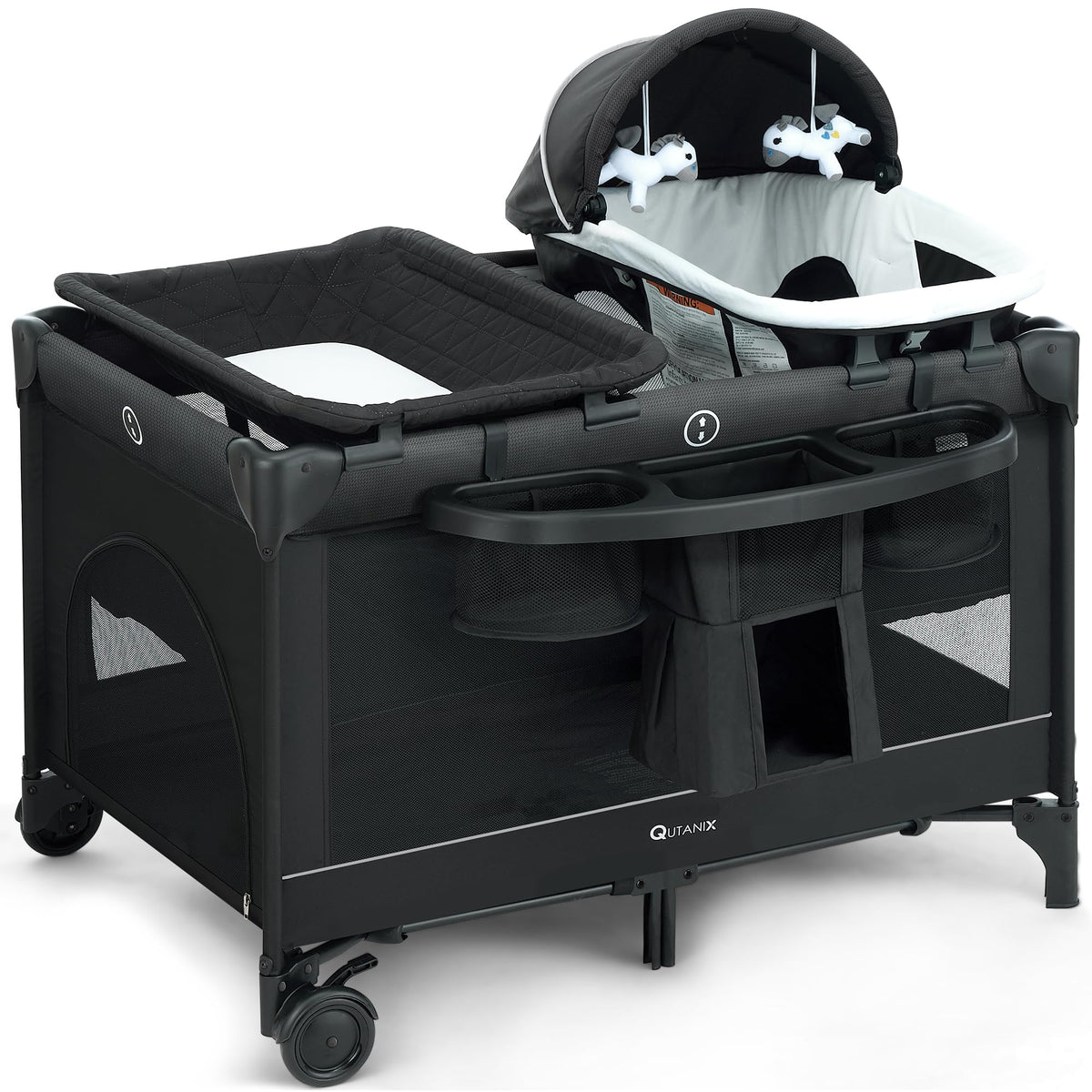 5-in-1 Pack and Play with Bassinet and Changing Table F6005
