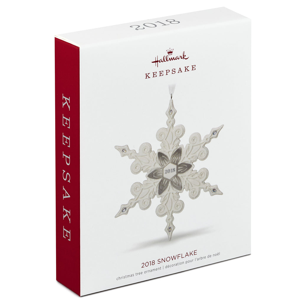 Porcelain Snowflake Christmas Ornament M187
