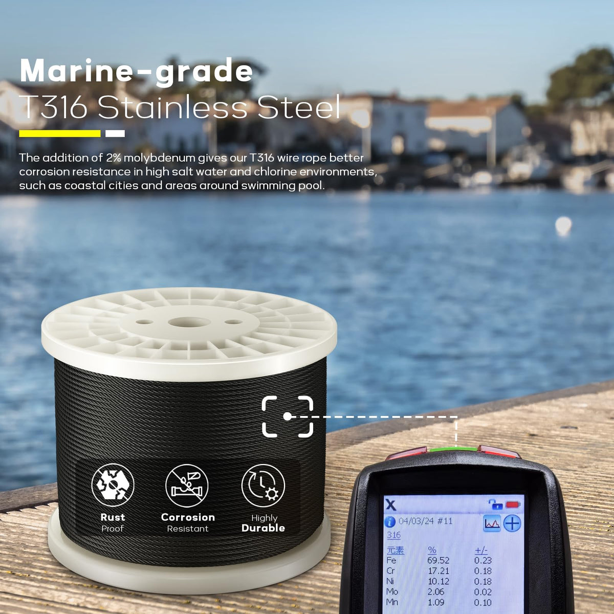 Black Stainless Steel Cable H860048