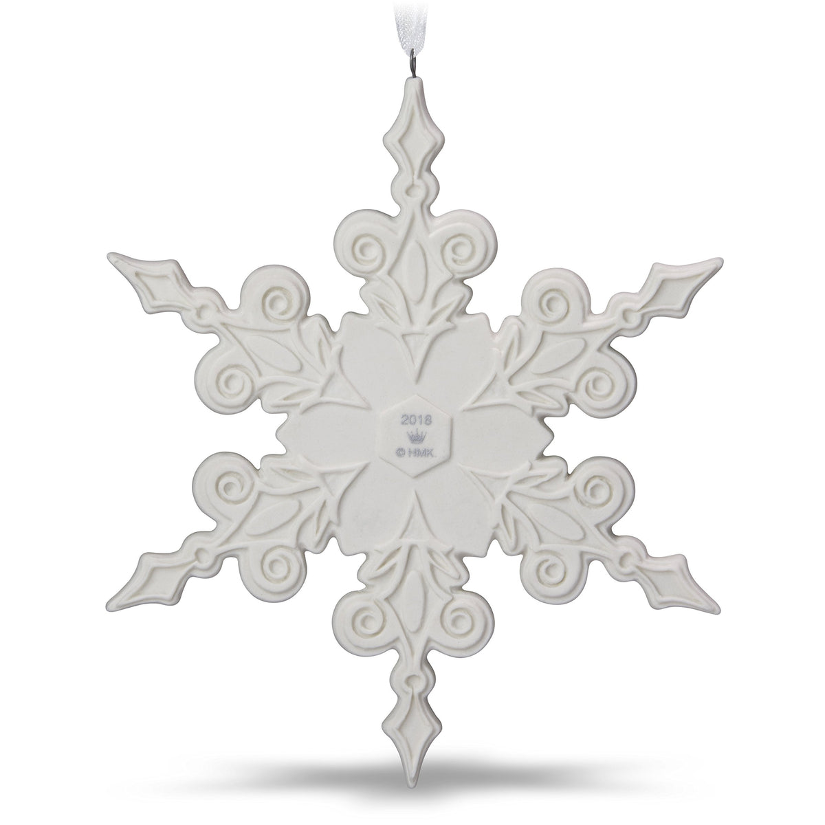 Porcelain Snowflake Christmas Ornament M187