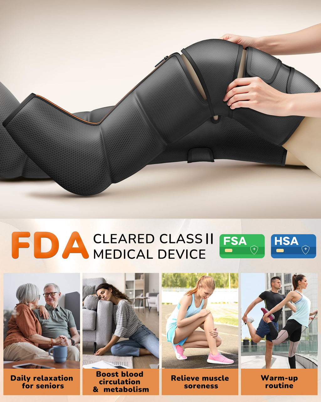 Leg Compression Massager with Heat Y63616